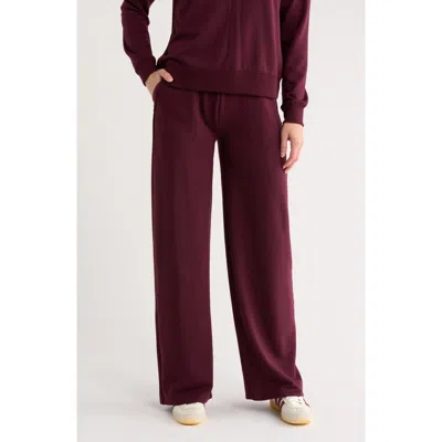Splendid Velvet Trim Pants In Purple