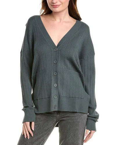 Splendid Veronica Cable Cardigan In Green