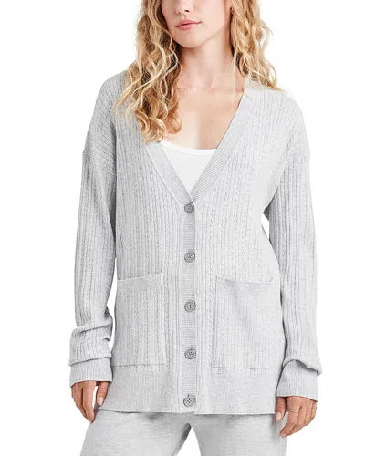Splendid Veronica Cable Stitch Cardigan In Grey