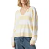 Splendid Veronica Stripe Sweater In Limoncello Stripe