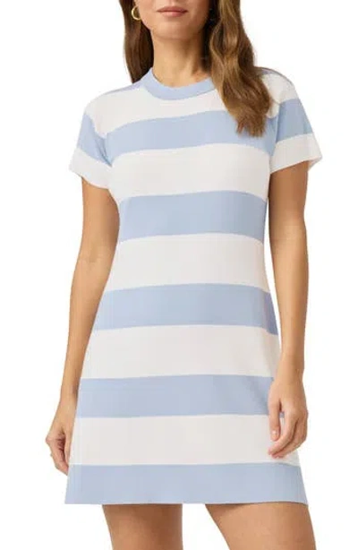 Splendid Veronica Stripe Sweater Minidress In Blue
