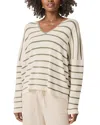 Splendid Veronica Stripe Sweater In Moonstone/soft Vob