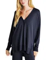 Splendid Veronica Button-front Tunic Cardigan In Navy