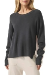 Splendid Veronica Two-tone Sweater In Lead/moonstone