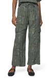 Splendid Versailles Floral Drawstring Cargo Pants In Green