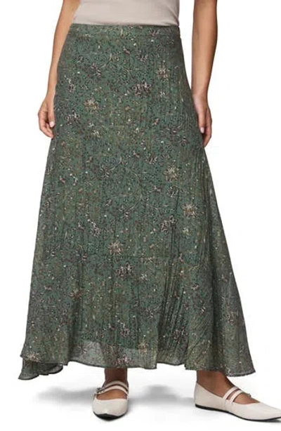 Splendid Versailles Floral Tiered Maxi Skirt In Green