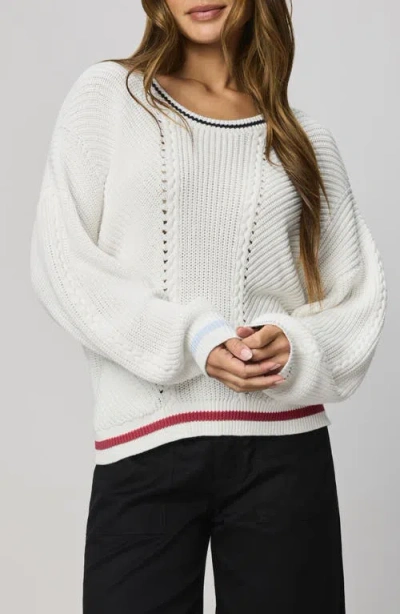 Splendid Vienna Tipped Cotton Sweater In Multi