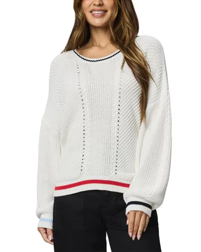Splendid Vienna Tipped Sweater In White