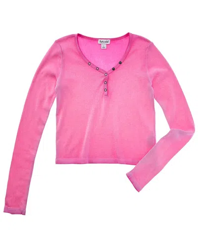 Splendid Kids' Vintage Henley In Pink