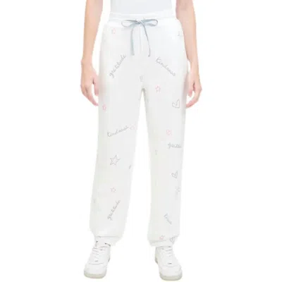 Splendid Virtue Embroidered Jogger In Ivory In White