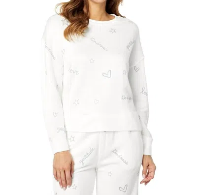 Splendid Virtue Embroidered Pullover In Ivory In White