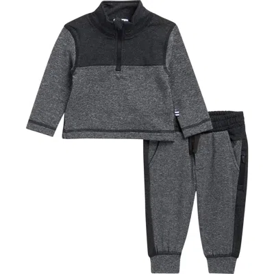 Splendid Babies'  Voyager Quarter Zip Pullover & Joggers Set In Gray