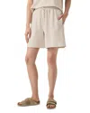 Splendid Angie Tie Waist Chambray Shorts In Moonstone