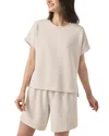 Splendid Waffle Stitch Sweatshirt In Moonstone