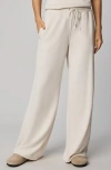 Splendid Waffle Knit Wide Leg Pants In White