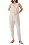 Splendid X Cella Jane Surplice Linen-blend Jumpsuit