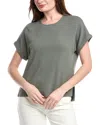Splendid Waffle Scuba Sweatshirt In Green