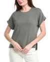 Splendid Waffle Scuba Sweatshirt In Green