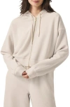 Splendid Waffle Scuba Zip Hoodie In Moonstone