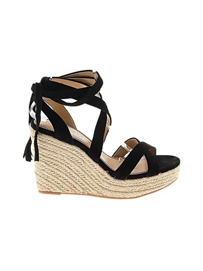 Pre-owned Splendid Wedges In Black