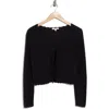 Splendid Wendy Tie Front Cotton & Silk Blend Cardigan In Black