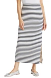 Splendid Whitney Maxi Skirt In Navy/ White