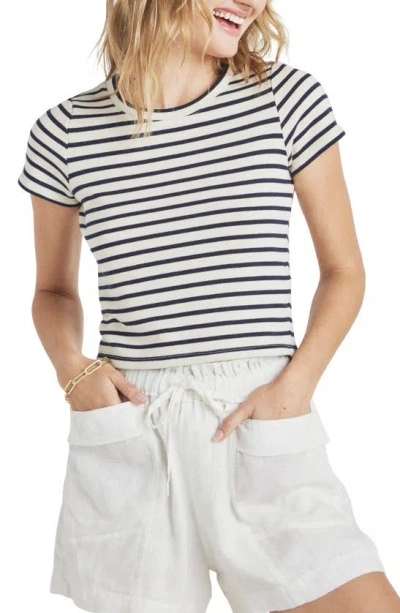 Splendid Women's Whitney Striped Crop T-shirt In Navy White