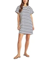 Splendid Womens Striped Cotton Mini Dress In Navy/white