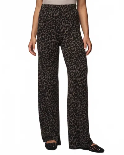 Splendid Wide Leg Sweater Pant In Leopard Print In Animal Print