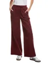 Splendid Serena Satin Pull-on Pants In Burgundy