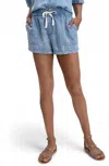 Splendid Wildflower Shorts In Chambray In Blue
