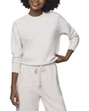 Splendid Supersoft Pullover Sweatshirt In White