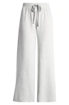 Splendid Winslow Crop Wide Leg Sweatpants In Ice Heather Grey