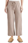 Splendid Winslow Crop Wide Leg Sweatpants In Tawny Heather
