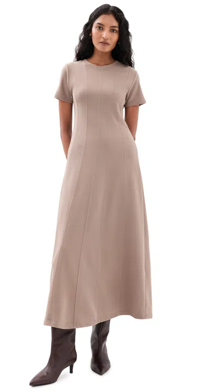 Splendid Winslow Midi Dress Taupe Grey In Neutral