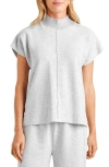 Splendid Winslow Mock Neck Pullover In Ice Heather Grey