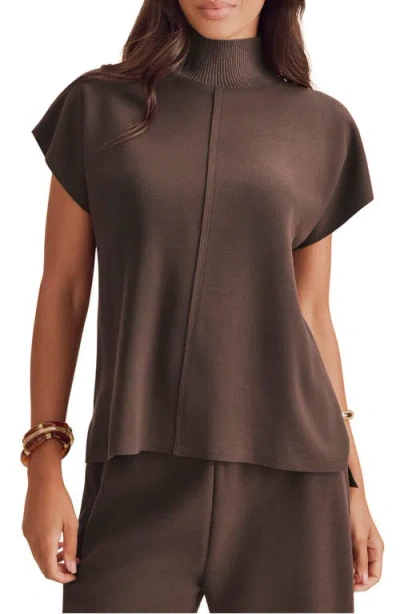 Splendid Winslow Mock Neck Pullover In Brown