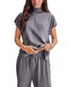 Splendid Winslow Mock Neck Pullover In Gray