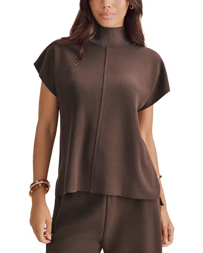 Splendid Winslow Mock Neck Pullover In Brown