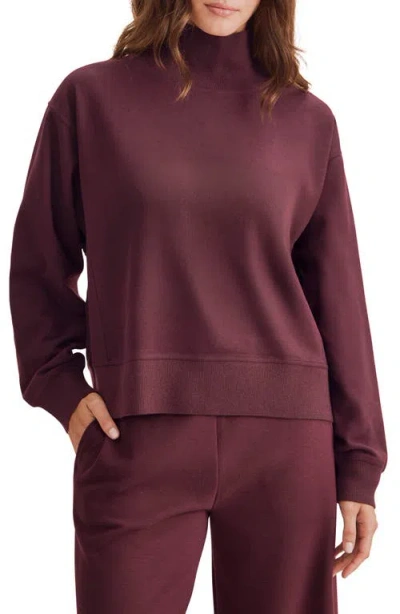 Splendid Winslow Mock Neck Sweater In Purple
