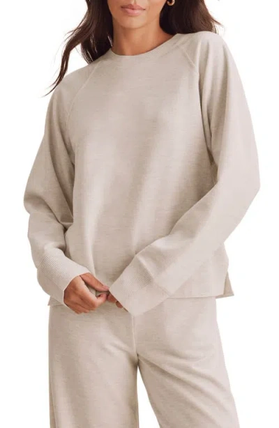 Splendid Winslow Raglan Sweatshirt In Pale Oak Beige Heather