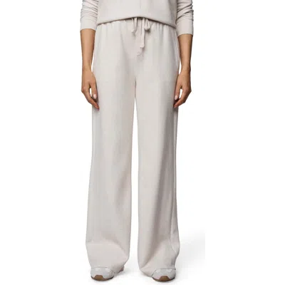Splendid Winslow Tie Waist Wide Leg Sweatpants In White