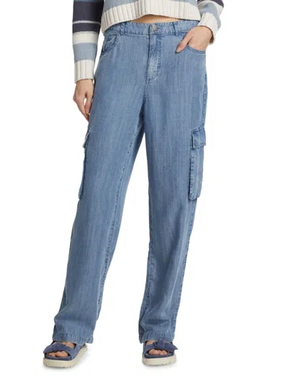 Splendid Women's Aven Denim Cargo Pants In Blue