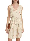 Splendid Women's Botanical Linen-blend Drawstring Minidress