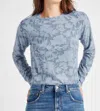 Splendid Cecelia Floral Long Sleeve Tee In Blue