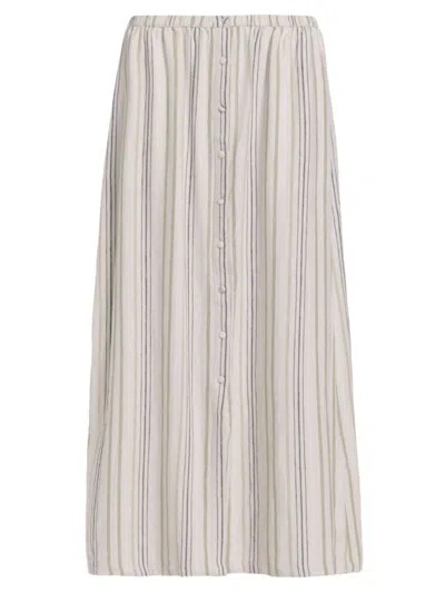 SPLENDID WOMEN'S DEMI STRIPED LINEN-BLEND MAXI SKIRT