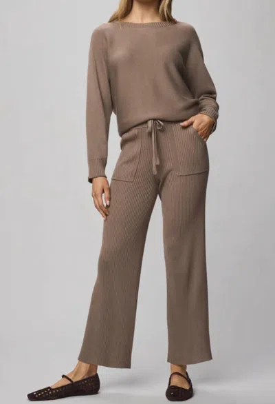 Splendid Georgie Rib Pants In Brown