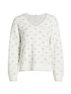 Splendid Hazel Hearts Sweater In White