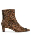 Splendid July Pointed Toe Genuine Calf Hair Bootie In Beige Multicolor