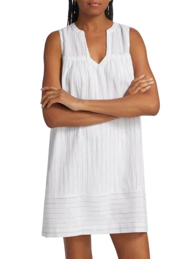 Splendid Women's Juliette Striped Mini Shift Dress In White